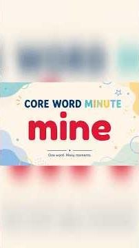 Core Word Minute: MINE | AAC Modeling with LAMP WFL | #speechtherapy #aac #speechwithjoe #model