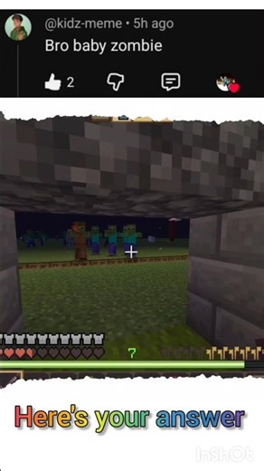 How to survive 1000 zombies in Minecraft #minecraft #zombiesurvival