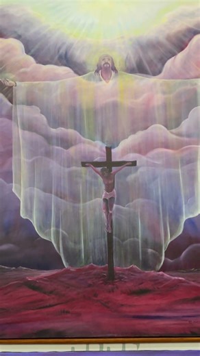 ✝️🙏🏻Beautiful artwork displaying the Crucifixion and resurrection of Jesus Christ🙏🏻✝️