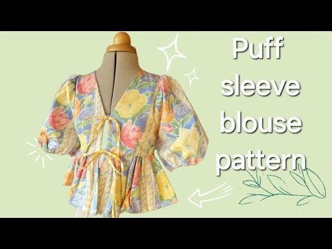 Puff Sleeve Blouse Pattern | Easy Pattern Drafting Tutorial💫