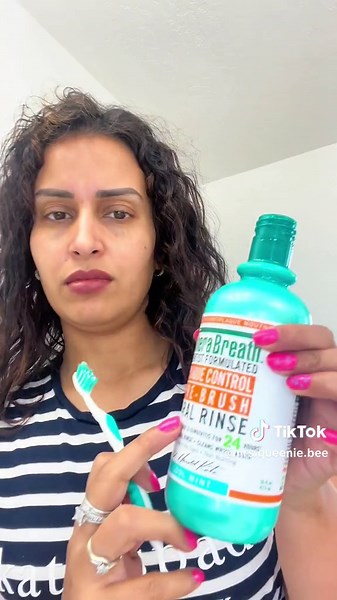 #AD I have partnered with @TheraBreath Are you looking for an oral rinse that works against germs and leaves your mouth feeling fresh and clean? Therabreath Pre Brush Oral Rinse has got you covered! This non-alcoholic formula is perfect for those who want to maintain a healthy mouth without the added harshness of alcohol. Plus, it fights germs and bacteria, giving you an instant fresh feeling. And best of all, it's zero alcohol, so you don't have to worry about any alcohol-related side effects.