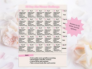 30 Days Abs Challenge, Fitness Challenge, Weight Loss Fitness Challenge, 30 Day Transformation Challenge - Etsy Canada