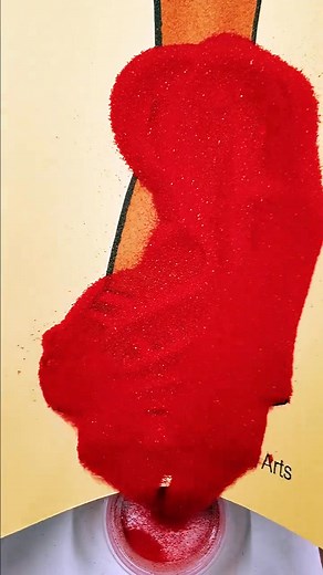 High Heel Sand Painting Art #MKsandarts #asmr #sandart #coloring #tiktok #sandpainting #relaxing #viralvideo #sandasmr #satisfying#tiktokviral | Choose Happy