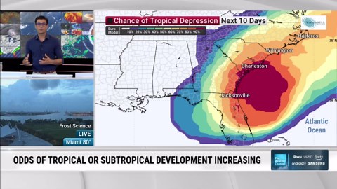 Chance Of A Depression Forming Off Southeast Coast Increases