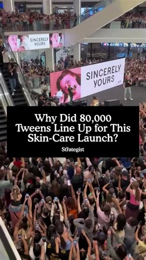 Thousands of tweens and parents — some of whom had been in line since 7 p.m. the night before — descended on New Jersey’s American Dream Mall for the launch of @sincerelyyours, a new tween-focused skin-care line created by 15-year-old YouTuber Salish Matter and her mega-YouTuber dad, Jordan, along with Julia Straus, the founder of Sweaty Betty and former CEO of Tula Skincare. Strategist junior writer Bella Druckman spoke to some of the attendees — head to the link in our bio to see what they had