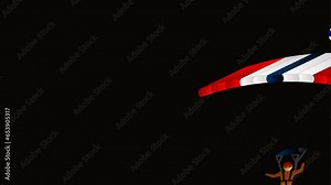 paragliders background and 2d animation, parachute, flight, sky, hang gliding, sports