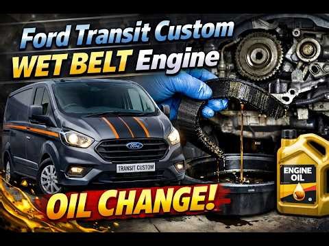 Ford Transit custom wet belt engine oil & filter change, easy with this tool.