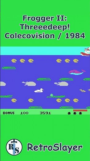 Frogger II: Threeedeep! Gameplay Colecovision