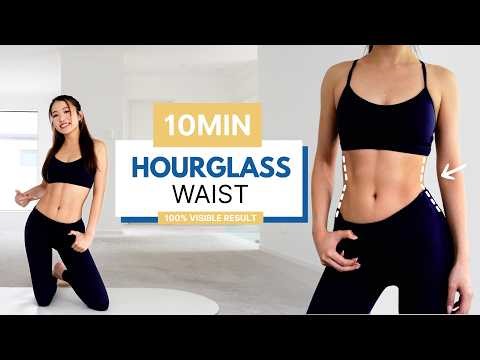 10min TINY WAIST WORKOUT | Slim Waist & Hourglass Figure (No Equipment)
