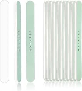 Makartt Nail Buffer: 400/6000 Grit Extra Fine Buffer Nail File, Nail Buffer and Shine Kit for Natural & Acrylic Fingernail, Easy to Hold, Green White, 10 Pcs