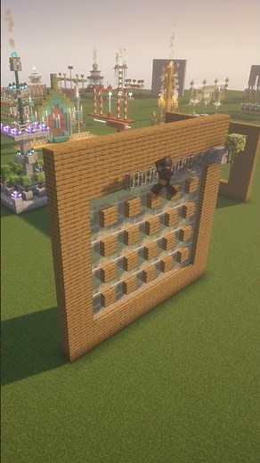 Building a large creative and modern window in Minecraft