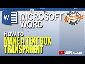Microsoft Word How To Make A Text Box Transparent