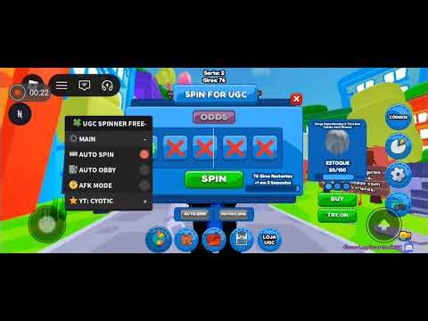 [SCRIPT] Auto Spin for Obby | FREE-UGC-SPINNER