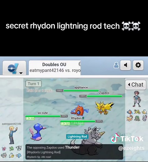Secret Rhydon Lightning Rod Tech for Pokemon Showdown