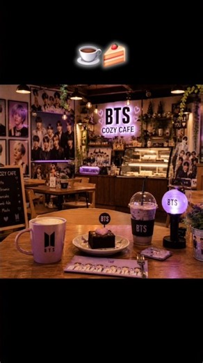 – Aesthetic Purple vibes, warm coffee, and endless BTS memories. ☕ #shorts #viral