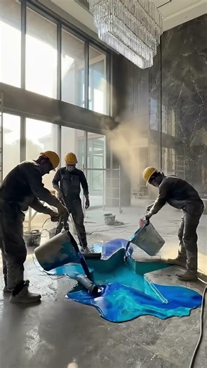 😱 THIS FLOOR IS JUST CRAZY — Epoxy Marine “Ocean” #interiordesign #epoxyfloor