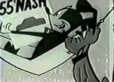 1955 Nash commercial features modernistic Mickey and Pluto