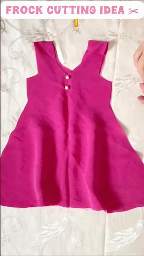 Simple Frock Cutting Ideas | Easy Dress Design for Beginners | DIY Frock Tutorial