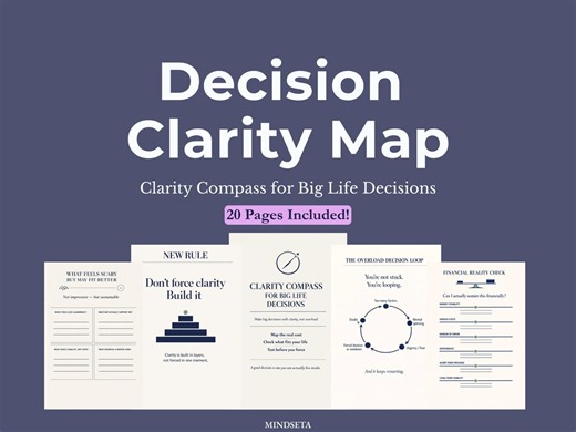 Life Decision Framework Printable PDF | Clarity Workbook | Stop Overthinking | Big Choices Decision Map A4 Digital Printable - Etsy