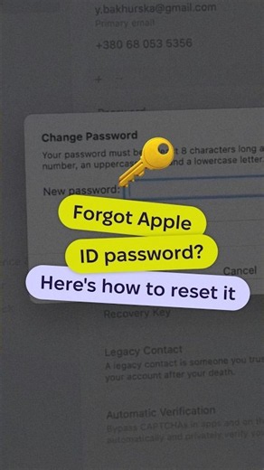 🔑 Do this if you forgot your Apple ID password and can’t get back into your account #shorts