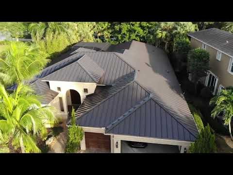 Standing Seam Metal Roof Installation – South Florida Luxury Home | Flat Rate Roofing Inc