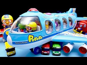 뽀로로 비행기들 타요 폴리 카봇 또봇 장난감 Pororo Airplane toys with Tayo the little bus