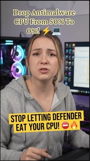 Stop Windows Defender Eating 50% CPU! (Fix in 5s) 🛑⚡ #Shorts