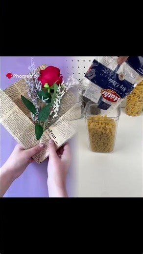 Wrapping single flower with Phomemo A30 label maker #phomemo