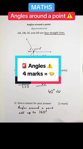 Understanding Angles Around a Point in Mathematics