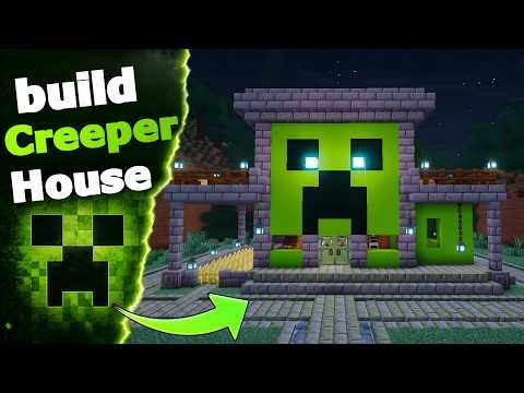 Minecraft Tutorial: How to Build a Creeper House (Step by Step)