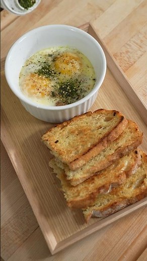[Ramekin Series] Ep. 1 Baked Eggs | Recipe in Description ❤️