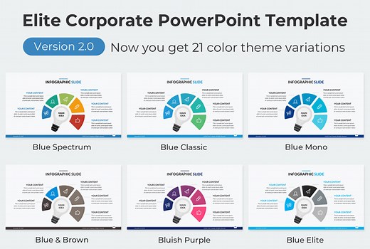 Elite corporate PowerPoint template makes your presentation slides sizzle