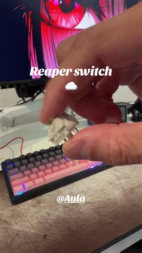 Aula reaper switch sound from my Aula f99 pro keyboard #keyboardasmr #aulaf99 #aulakeyboard #keeb #keyboard @Aula