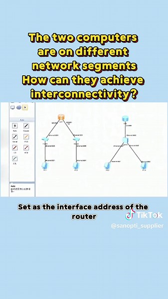 The two computers are on different network segments, how can they achieve interconnectivity? #fiber #optic #opticalfiber #fiberoptics #optical #transceiver #datacommunication #transmission