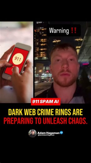 Adam Hagaman on Instagram: "🚨 Criminal syndicates are now weaponizing AI to flood 911 with fake calls—burying real cries for help under digital noise. This isn’t random. It’s strategic. It’s dark web networks testing how easily they can paralyze emergency systems. And Scripture warned us: “Lawlessness will abound, and the love of many will grow cold.” (Matthew 24:12) Revelation 13 shows us where this is heading—a world where control systems choke out freedom, and deception becomes the norm. If 