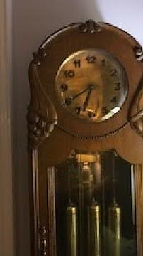 Grandmother Westminster German Mauthe clock chiming grandfather