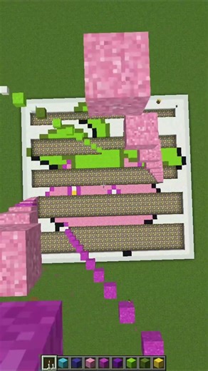 Satisfying Minecraft Falling Sand Art- Bounsweet Pokemon #minecraft #pokemon #viral