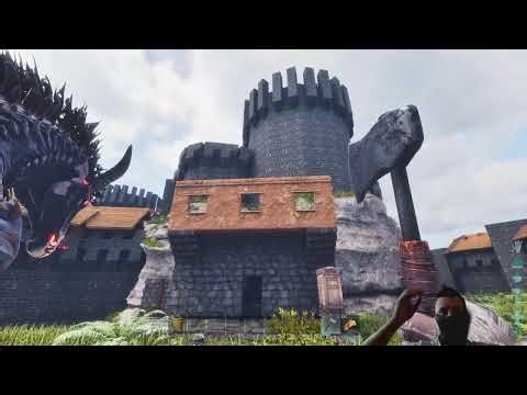 ARK 86: Survival Ascended – Building the First Medieval House in the Outer Bailey