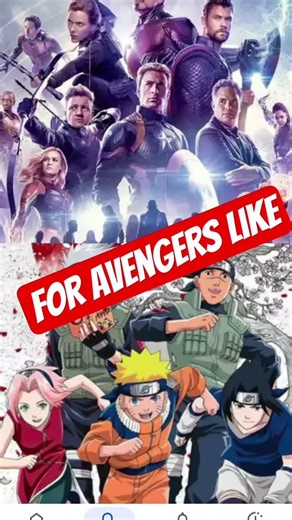 Avengers versus Naruto team#naruto#avengers