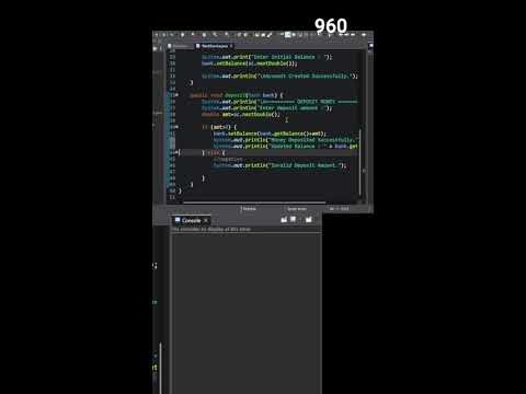 Bank System in Simple way in JAVA