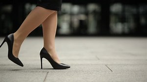 Feet Young Business Woman High-heeled Footwear Stock Footage Video (100% Royalty-free) 1040298743 | Shutterstock