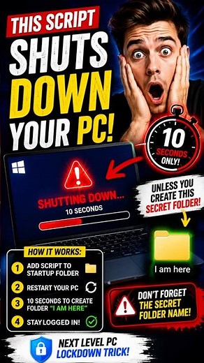 Windows Auto Lock Trick! PC Shuts Down in 10 Seconds Unless You Know This Secret 🤯