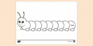 Caterpillar Colouring Sheet