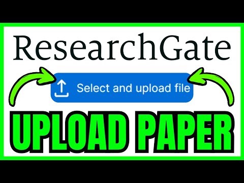 How To UPLOAD Research Paper On ResearchGate (QUICK & EASY) 2025