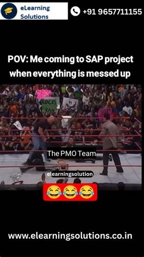 eLearning Solutions on Instagram: "SAP Project Reality 😂 | Every SAP Consultant Can Relate Ever joined an SAP project and realized everything is already messed up? 😅 This video perfectly describes the real-life struggle of SAP consultants when joining a project late. If you are learning SAP ABAP, SAP FICO, SAP MM, SAP SD, or planning to enter the SAP world, this video will feel too real 😂 👉 Learn SAP the right way with eLearning Solutions 🌐 Website: https://www.elearningsolutions.co.in 📞 C