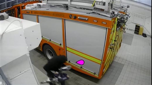 CCTV reveals moment thieves steal life-saving gear from fire station
