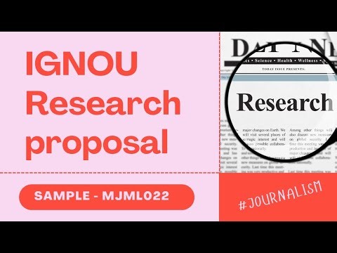 Sample MJML 022 | Project Proposal of IGNOU