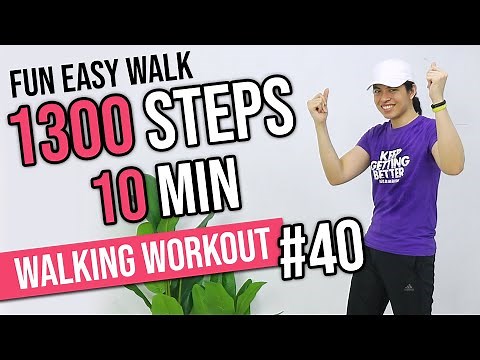 10 MIN FUN EASY WALK • 1300 Steps • Walking Workout #40 • Keoni Tamayo