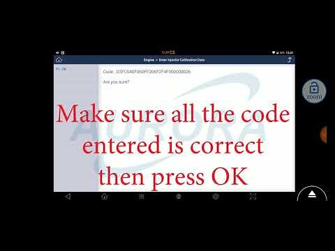 G-Scan 3 - Nissan Navara, Enter Injector Calibration Data