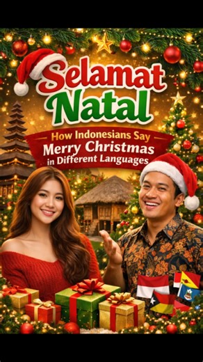Discover.Indo on Instagram: "Selamat Natal: How Indonesians Say Merry Christmas in Different Languages 🎄 Indonesia is home to hundreds of ethnic groups and languages — and Christmas isn’t just celebrated with Selamat Natal! In Manado, you might hear “Selamat Krismon”, a casual twist on the classic greeting. In Flores, the Manggarai people say “Nede Paskua” — warm and festive! In Toraja, South Sulawesi, it’s “Sambut Natal”, often followed by traditional dances and coffee. In Papua, some communit